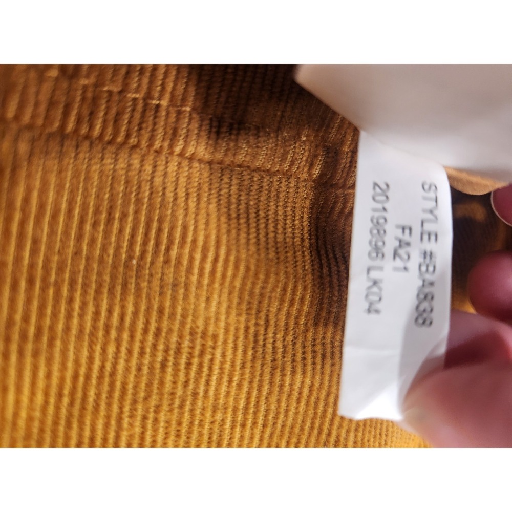 J. Crew Brown Corduroy 6‎ Button Mustard Brown Zip Back Lined Mini Skirt Size 8 - Picture 7 of 12